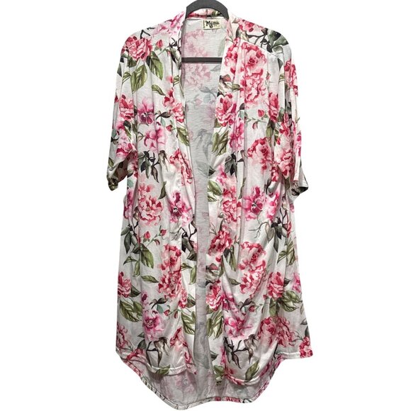 Show Me Your MuMu Tops - Show Me Your Mumu Floral Kimono Cardigan With Open Front One Size
